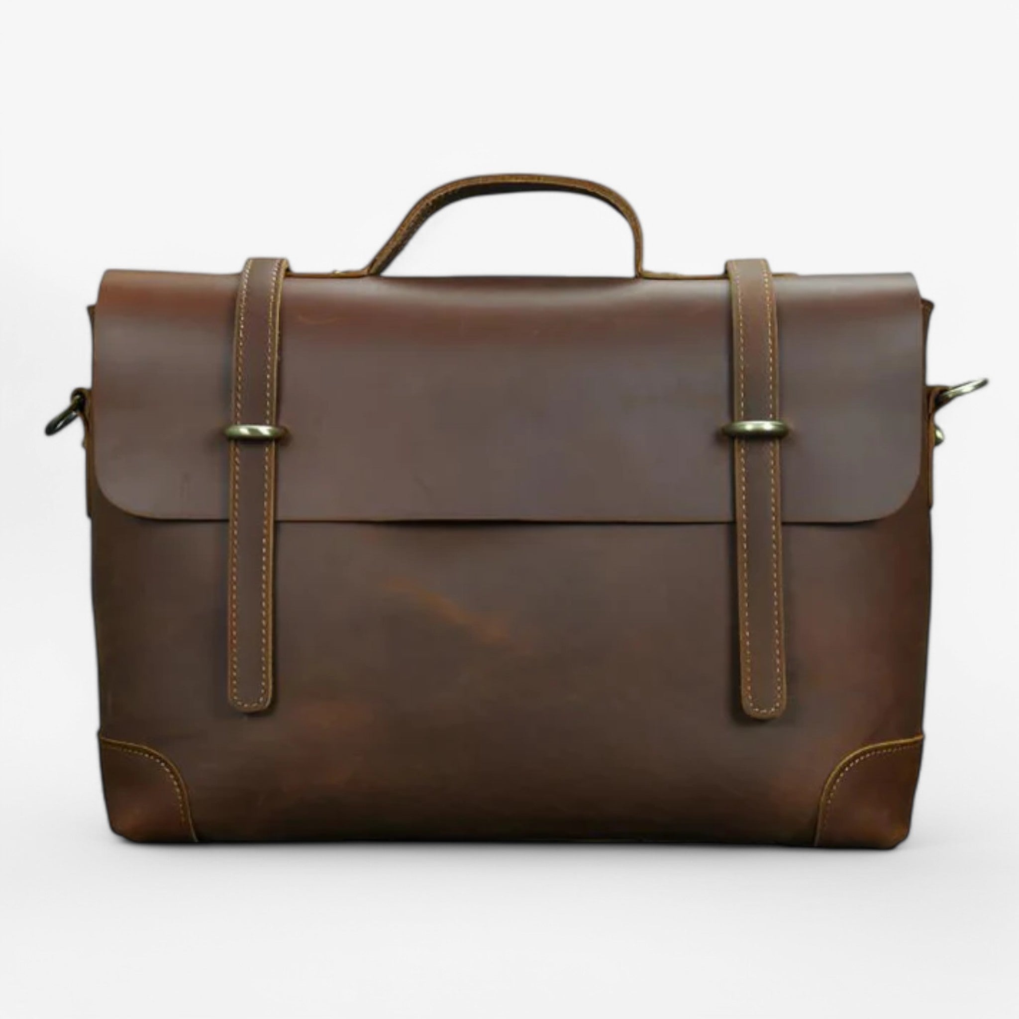 Lars | Laptoptaske i læder - Rød brun 14 tomme - bags - {{ product_tags }