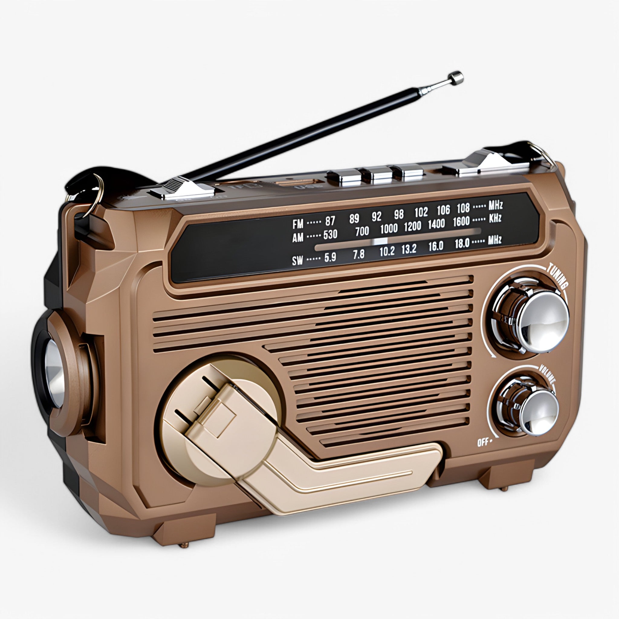 Eldar | Multifunktionel solcelledrevet radio - Lysebrun - gadgets - {{ product_tags }