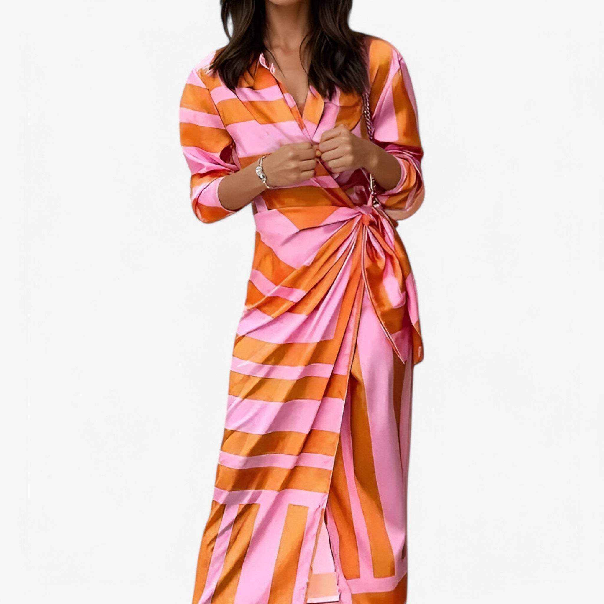 Elena | Printet maxikjole - sofistikeret og feminin - - women's fashion - {{ product_tags }