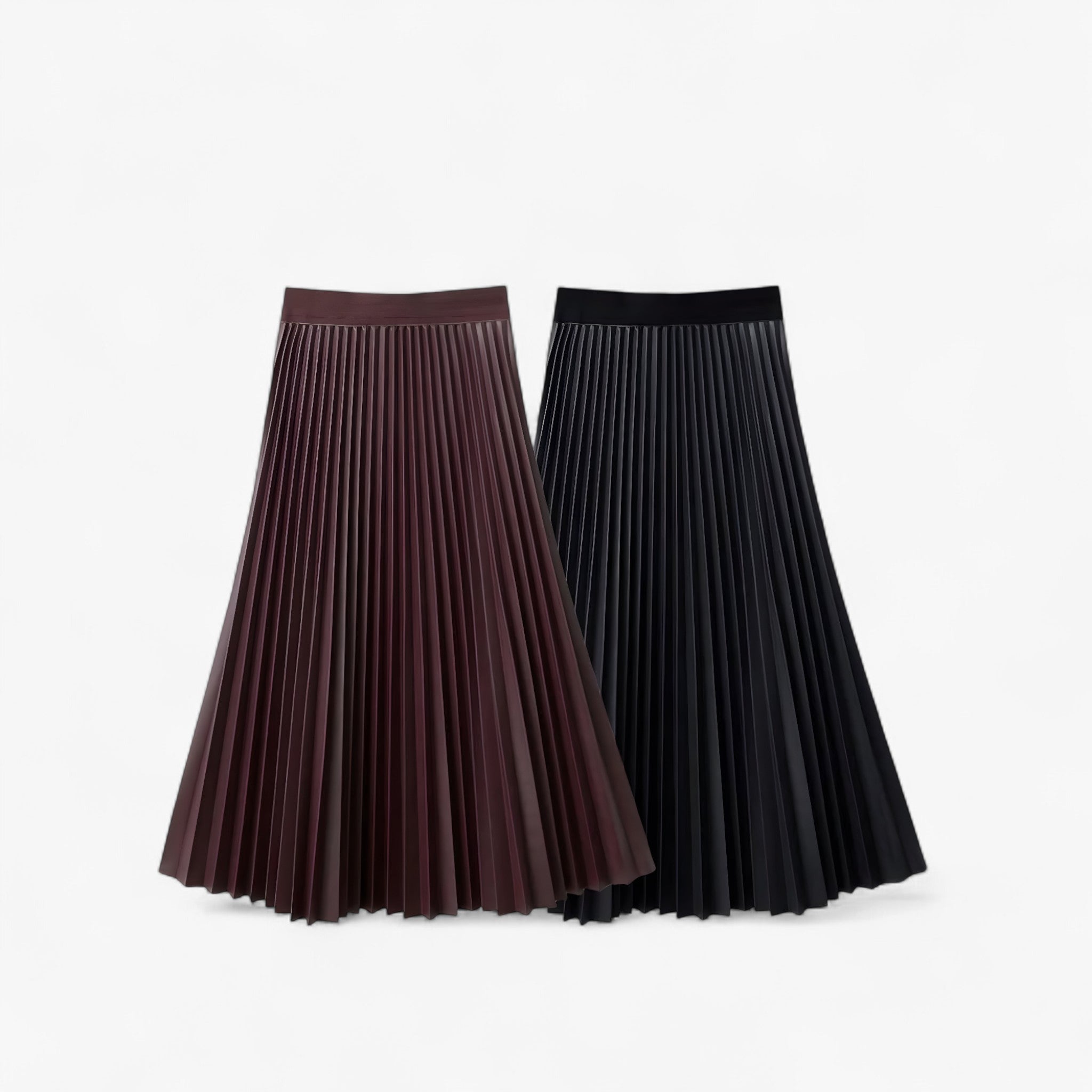 Gelly | Nederdel i Plisseret Læder - - women's fashion - {{ product_tags }