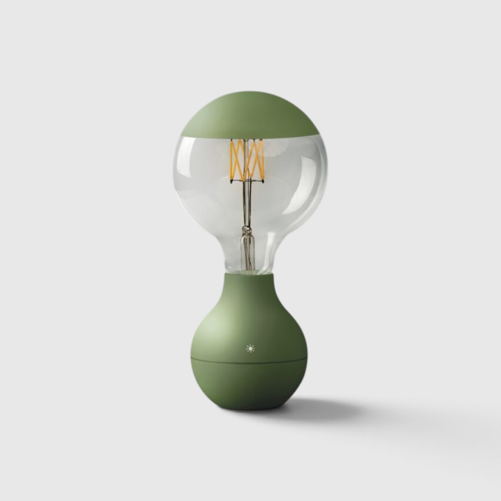 Ledningsfri Glødetråd-pære Bordlampe – Genopladelig Touch-dæmp Stemningsbelysning - Grøn - Cordless Table Lamp - {{ product_tags }