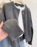 Malin | Relaxed-Fit Solid-Farve Long-Sleeve Cardigan