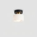 Bauhaus Geometrisk Alabast Semi-Flush Loftslampe Tromle