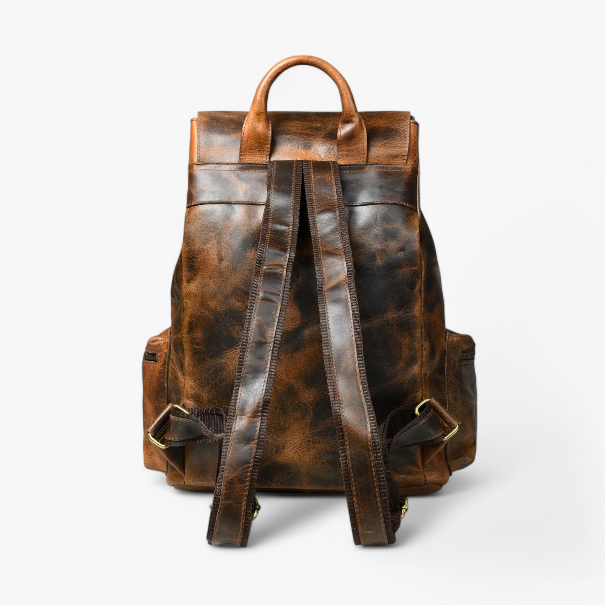Vortex | Læderrygsæk Brun brændt - - bags - {{ product_tags }
