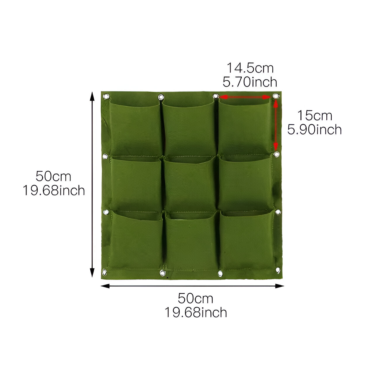 Willow | Hængetaske til haven - Perfekt til hængende planter og udendørs - 9 grønt gitter - house & garden - {{ product_tags }