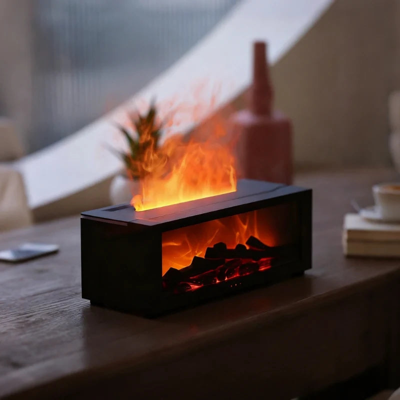 HearthGlow Flamme-Luftfugter – Hyggelig Ild-Effekt Diffusor