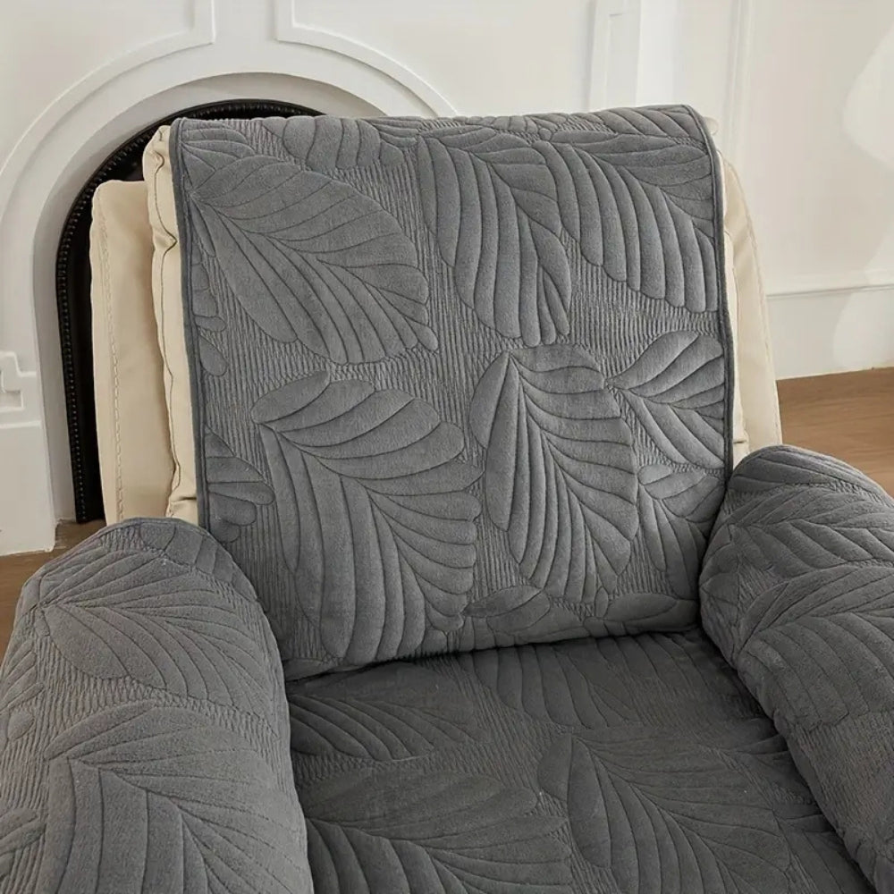 Recliner lænestolsbetræk - Grønt bladmønster, skridsikkert - - Recliner Sofa Covers - {{ product_tags }