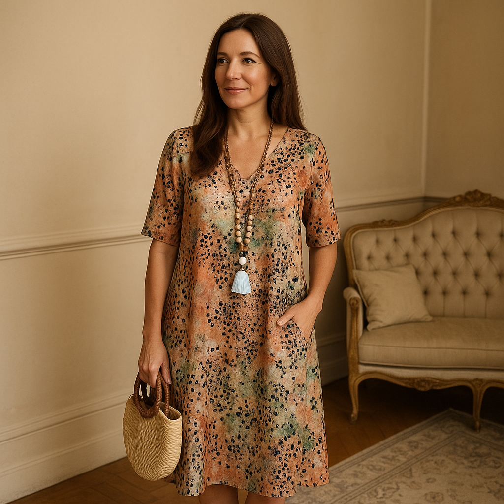 Patricia - Kjole med blomsterprint - - women's fashion - {{ product_tags }