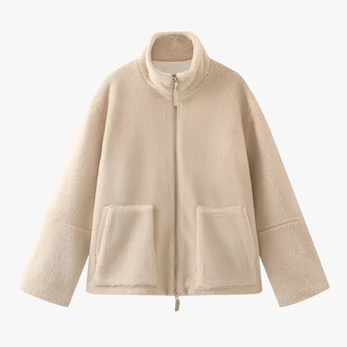 Emma | Lang vinterjakke til kvinder - Khaki - Damefrakker og jakker - {{ product_tags }