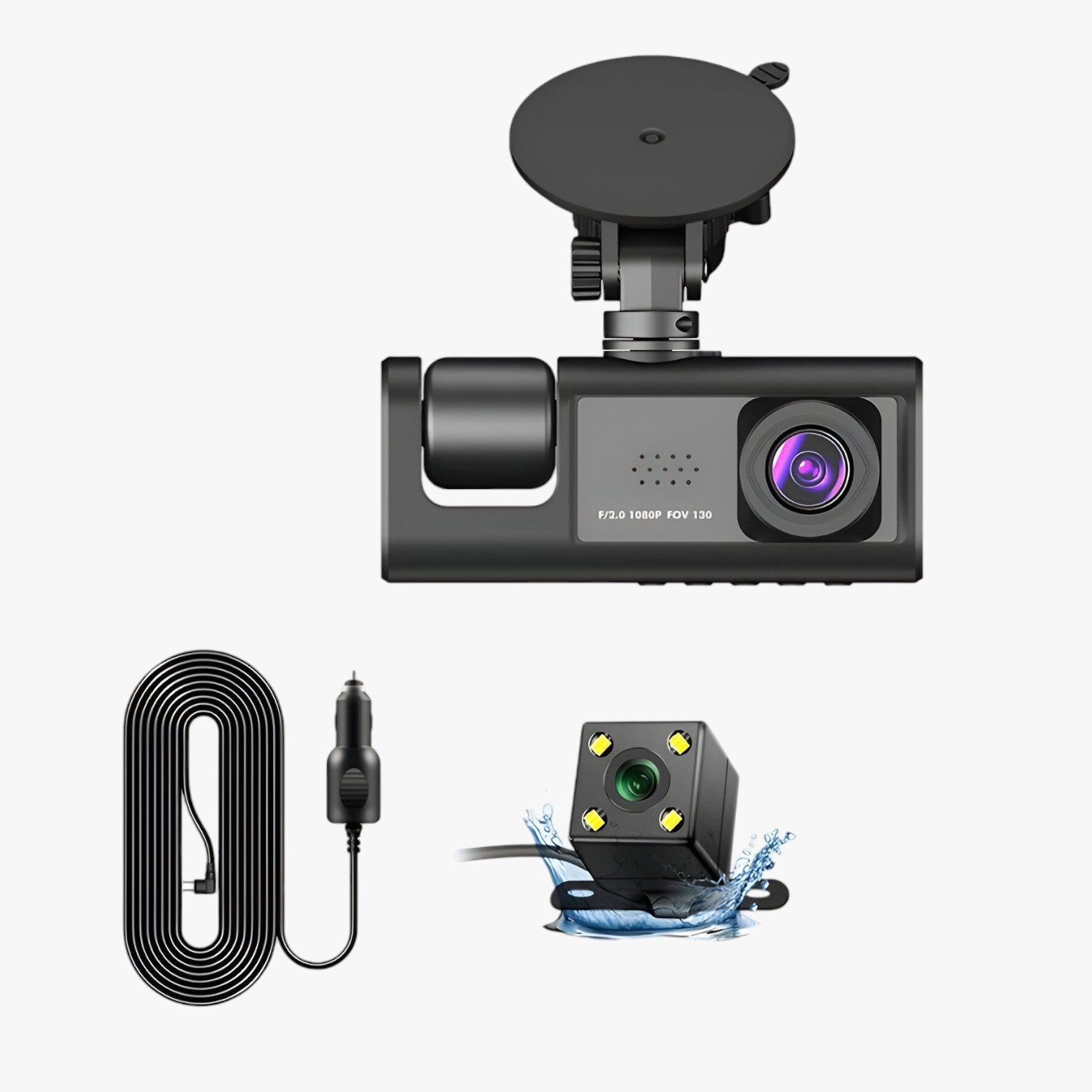 Kayson | 3-kanals bil-dashcam – Altid klart billede, dag og nat - - other - {{ product_tags }