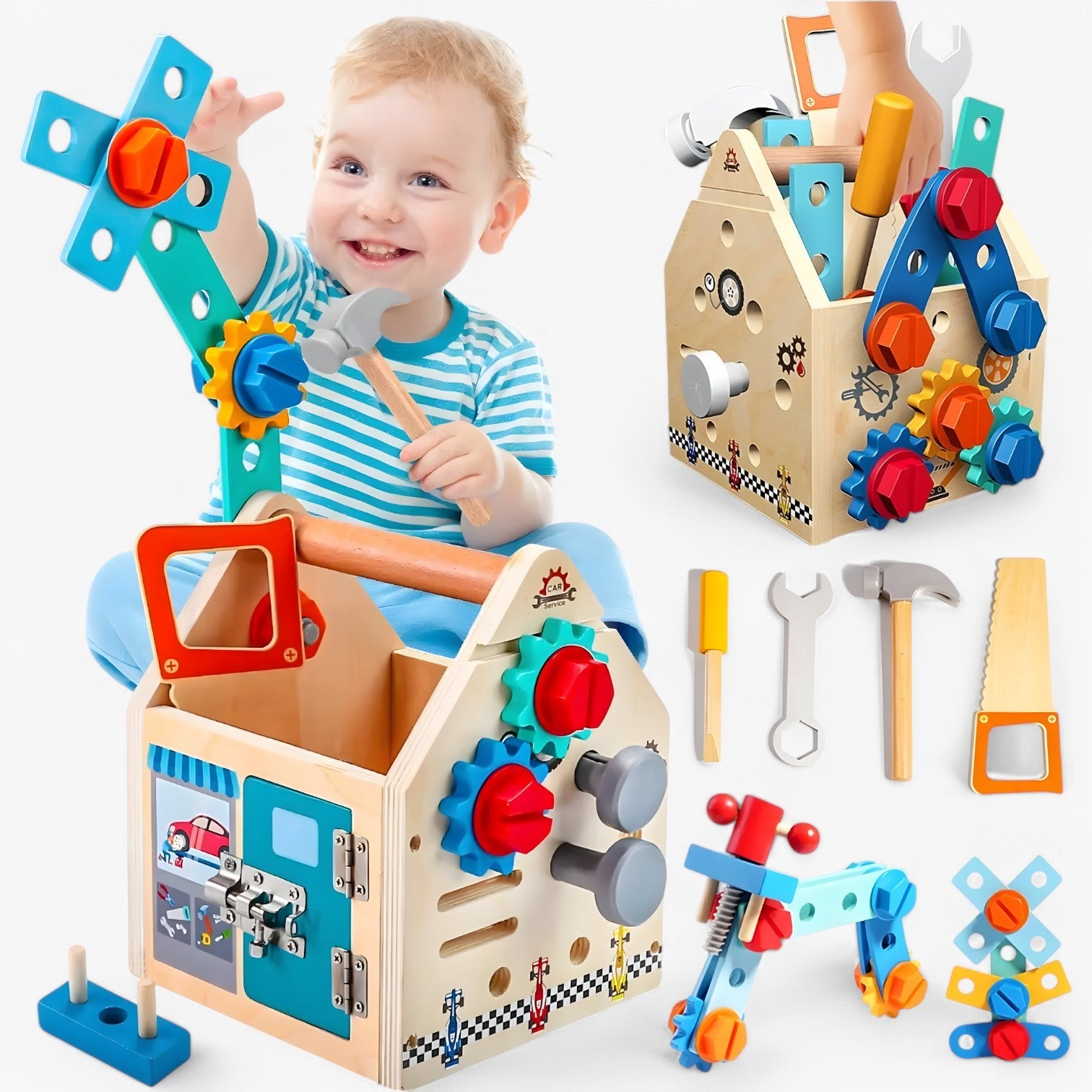 Emma | Træ værktøjskasse – Læring & Leg i Ét - - baby - {{ product_tags }