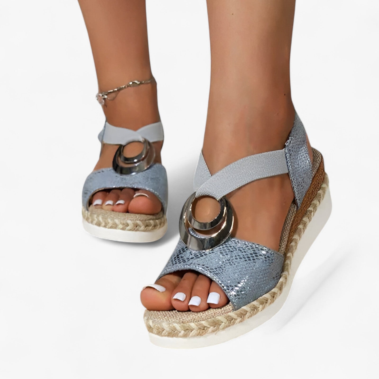 Maëlle | Ortopædisk fodtøj - Hvor stil møder støtte - Blå - Sandals - {{ product_tags }