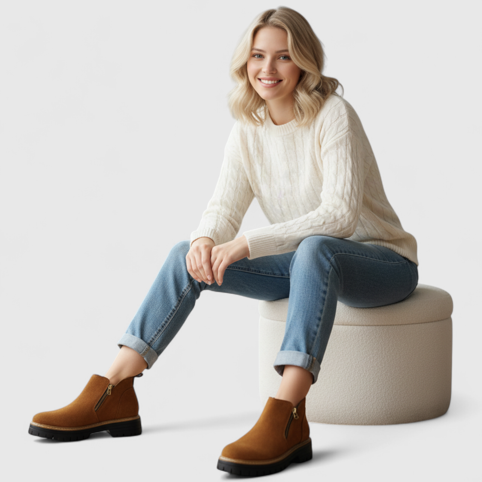 Adie | Kvinders Komfortable Støvler med Rund Tå - - Kvinders Støvler - {{ product_tags }