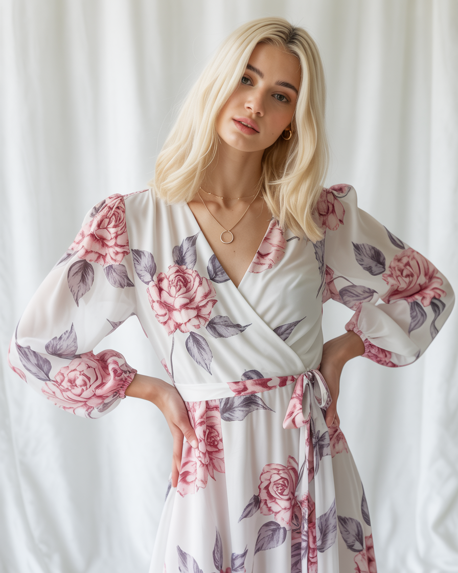 Agnes | Maxikjole med blomsterprint til kvinder - - Maxi Kjoler - {{ product_tags }