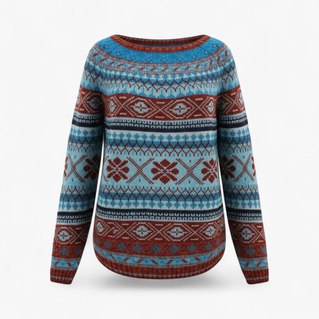 Alisa | Smuk Løs Sweater – Blød Komfort til Hverdag - Blå - Sweater - {{ product_tags }