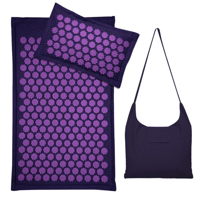 Akupressurmåtte & Pudesæt - 5500 Tryklinjepunkter - Lavendel - Wellness - {{ product_tags }