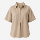 Ava | Women's Blouse with Collar and Button Details