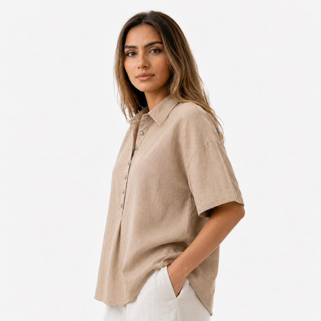 Ava | Collared Button-Up Blouse