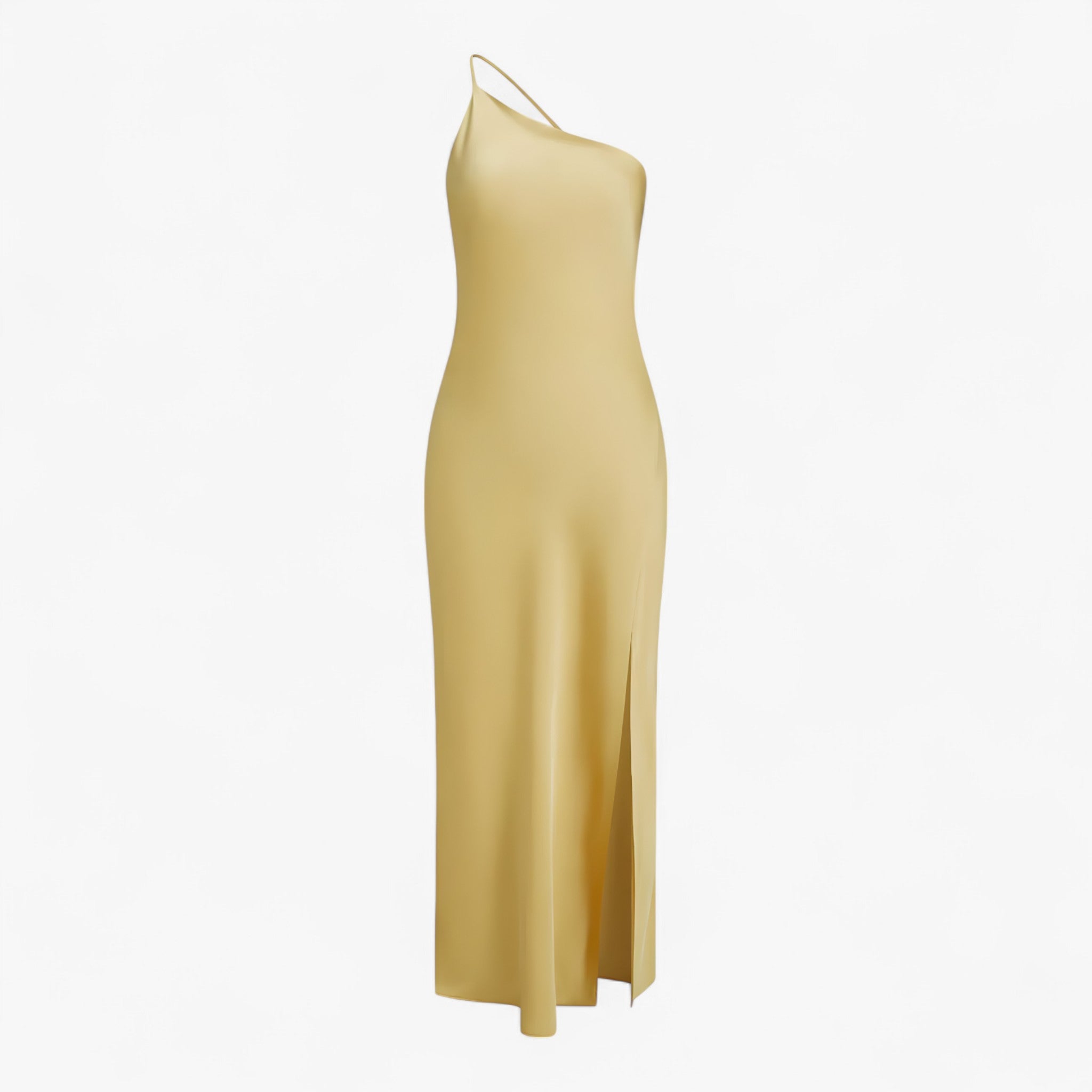 Jenny | Lang Satin Kjole Moonlight - Gul - women's fashion - {{ product_tags }