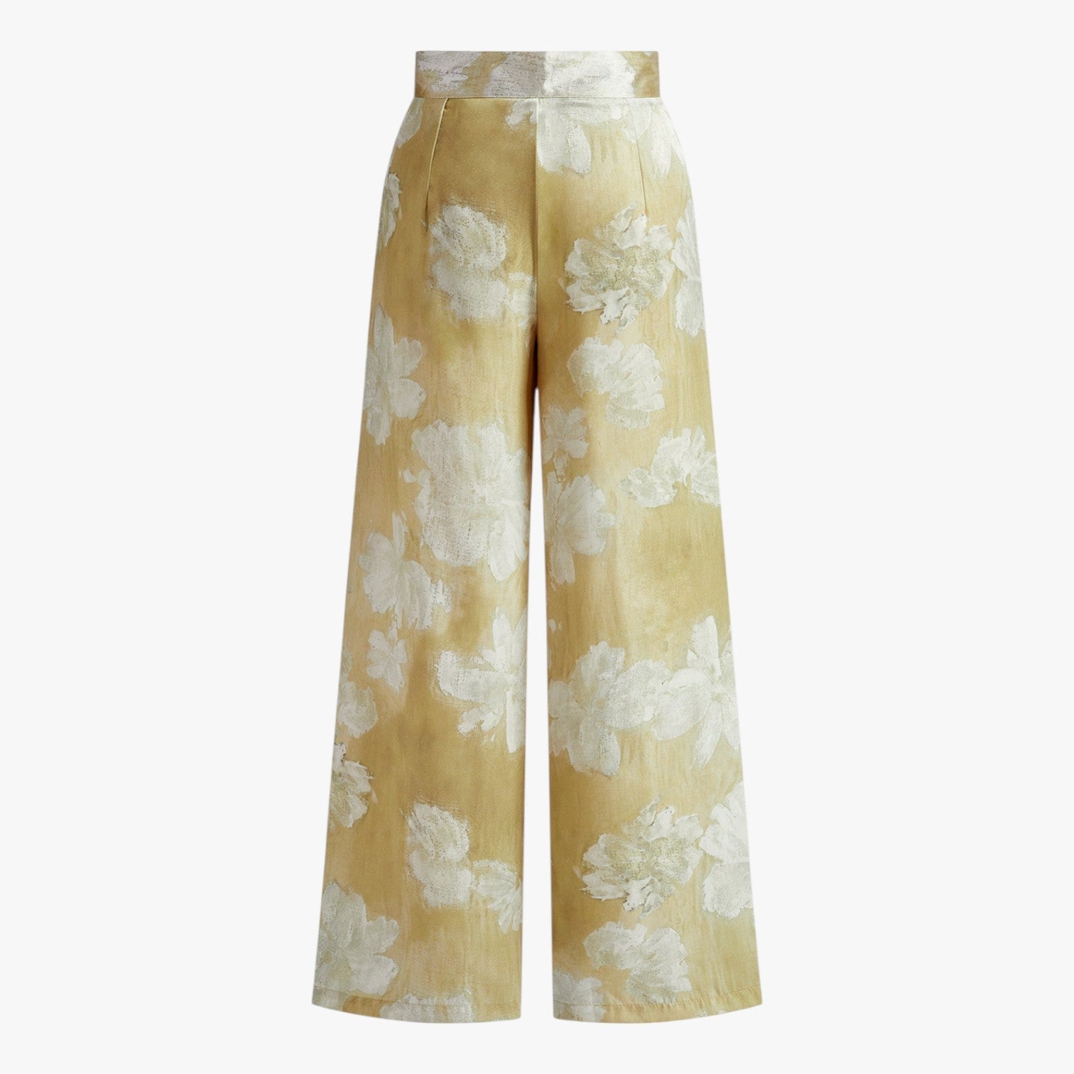 Ysabelle | Bukser med lige ben og romantisk blomsterprint - Aprikos - Ysabelle | Bukser med lige ben og romantisk blomsterprint - €25 - {{ product_tags }