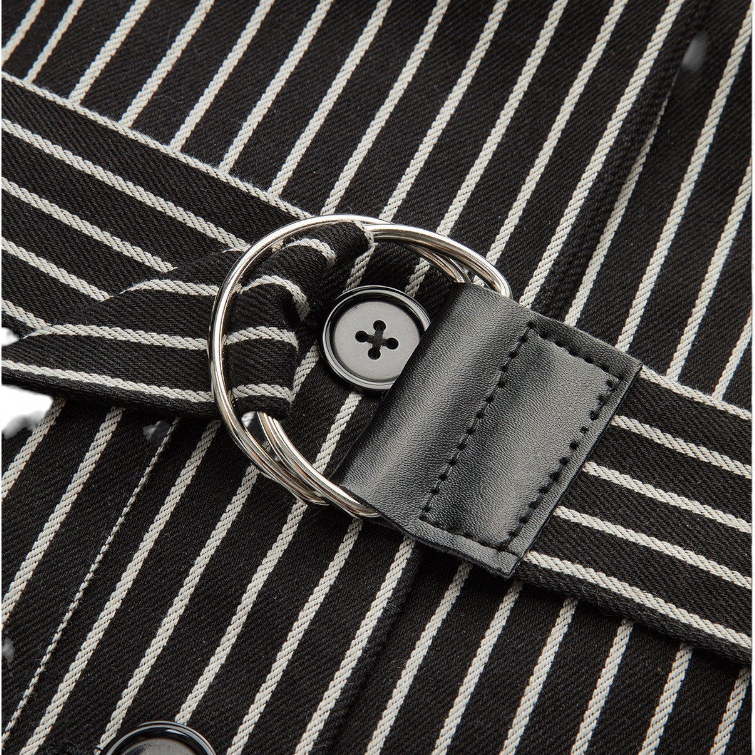 Claire | Løstsiddende stribet lang vest med bælte i bomuldsblanding - - Claire | Løstsiddende stribet lang vest med bælte i bomuldsblanding - €25 - {{ product_tags }