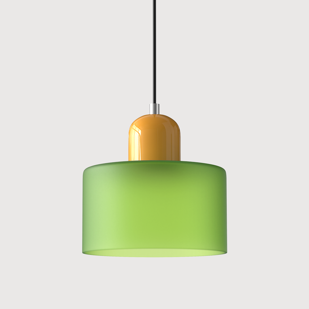 Bauhaus Farvet Glas Pendellampe - Justerbar Højde - - Home Decor - {{ product_tags }