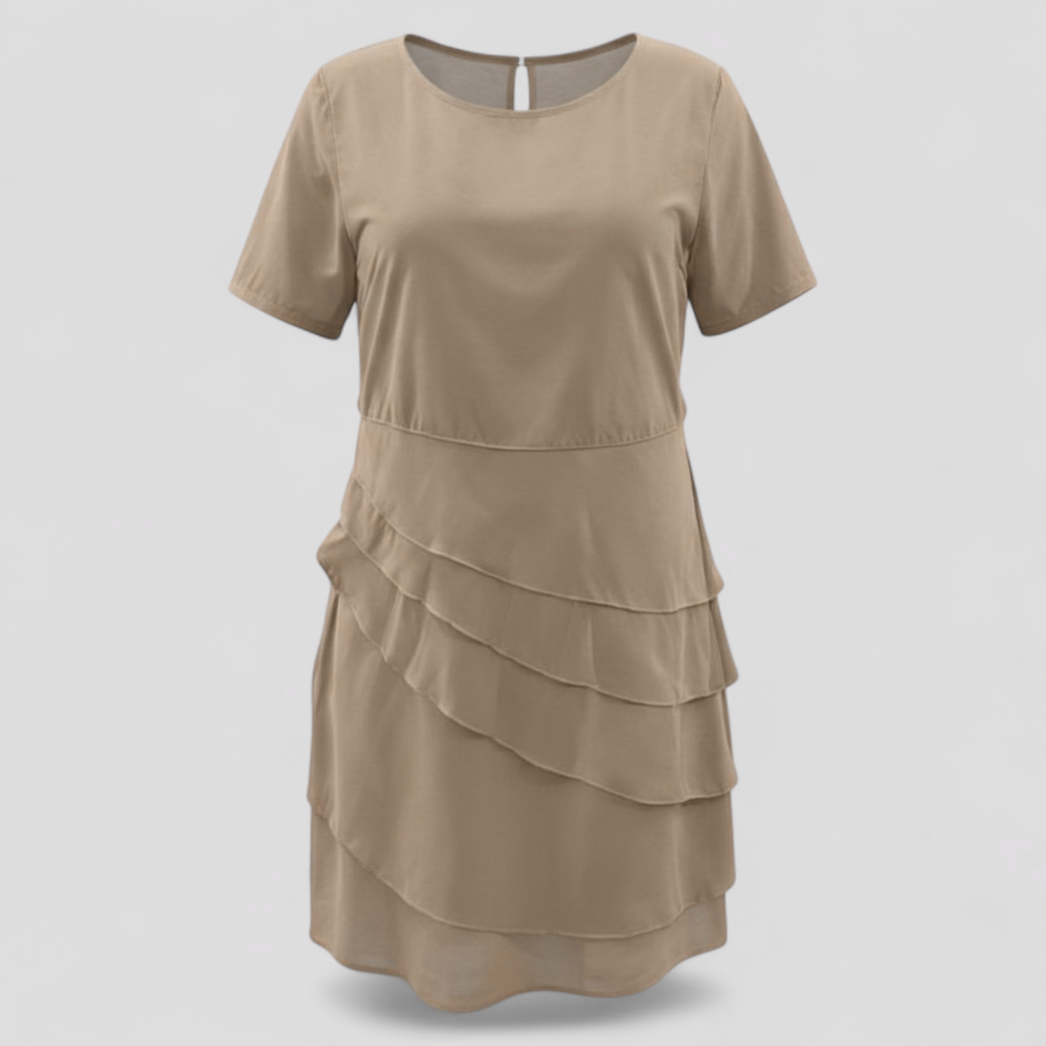 Aurora | Fløjlskjorte med flæse – Elegant og alsidig - Khaki - women's fashion - {{ product_tags }