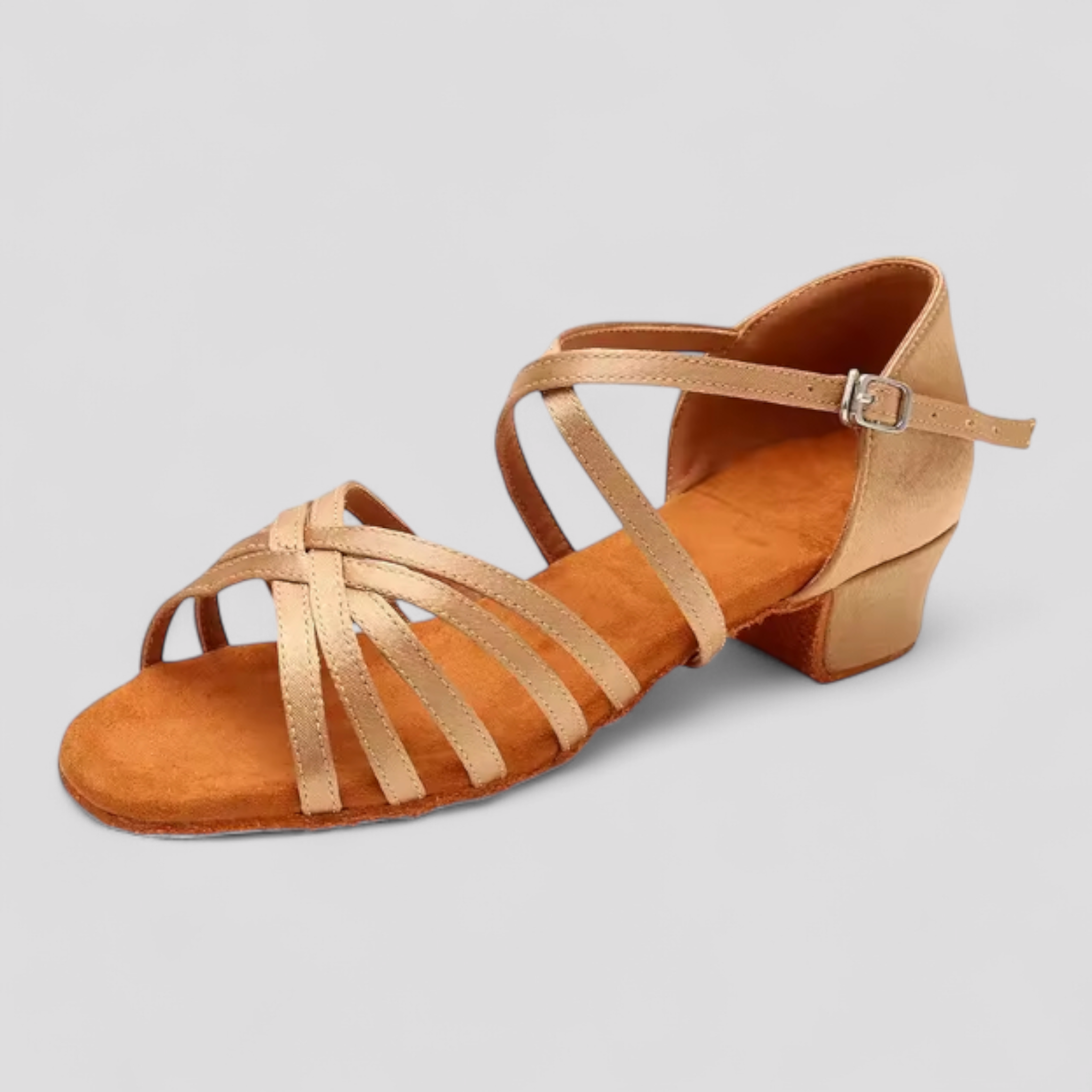 Daisy | Elegant dame blokhæl sandaler med stropper - Beige - Daisy | Elegant dame blokhæl sandaler med stropper - €25 - {{ product_tags }