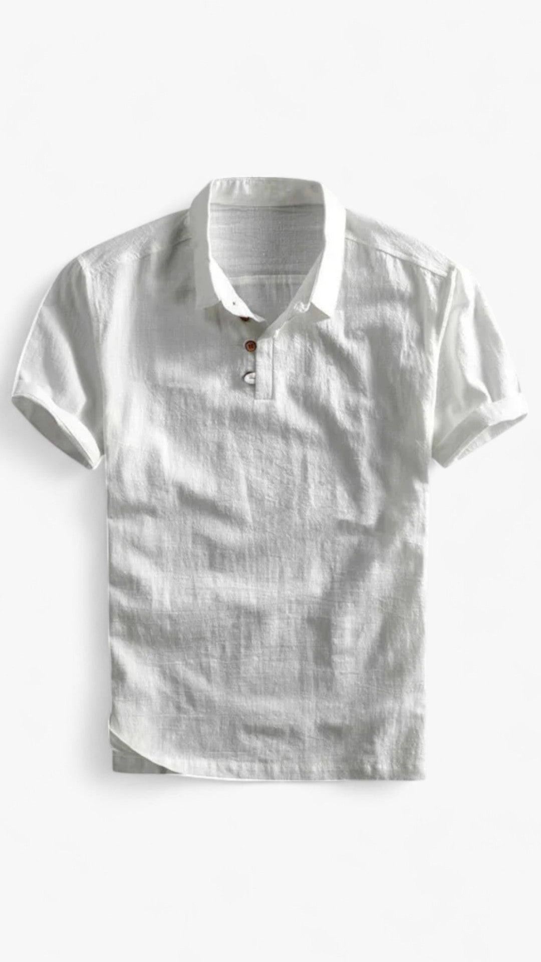 Brent | Elegant Polo i Linned til Mænd - Hvid - Brent | Elegant Polo i Linned til Mænd - €25 - {{ product_tags }