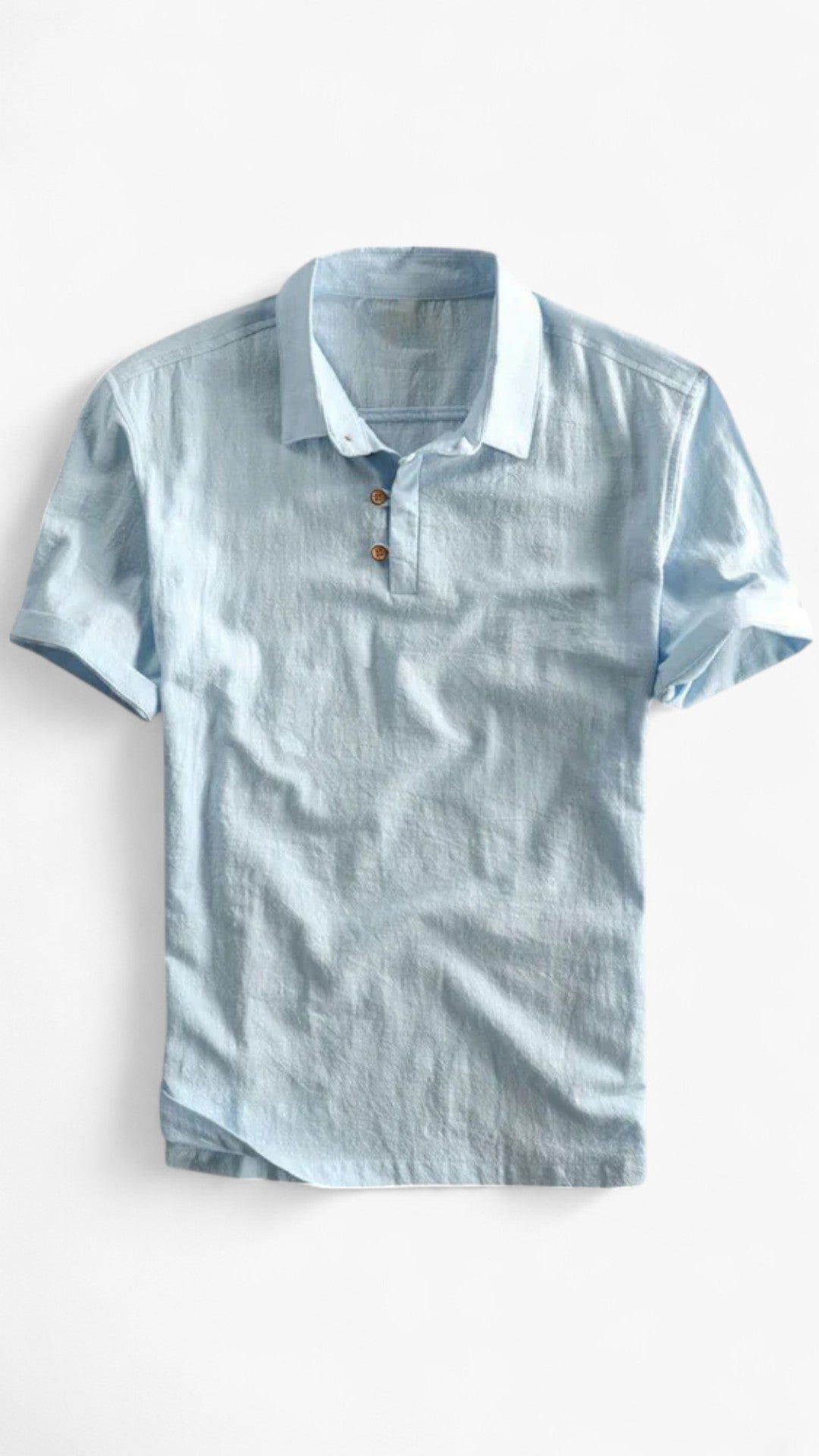 Brent | Elegant Polo i Linned til Mænd - LYS Blå - Brent | Elegant Polo i Linned til Mænd - €25 - {{ product_tags }