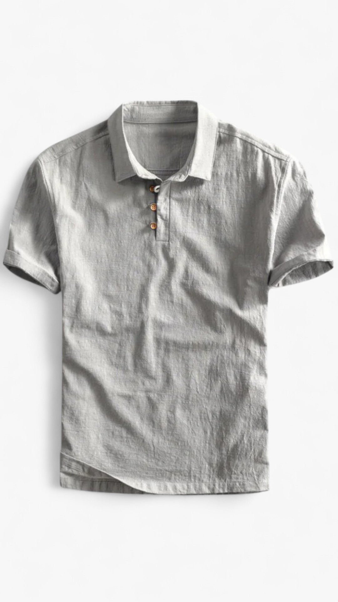 Brent | Elegant Polo i Linned til Mænd - Grå - Brent | Elegant Polo i Linned til Mænd - €25 - {{ product_tags }