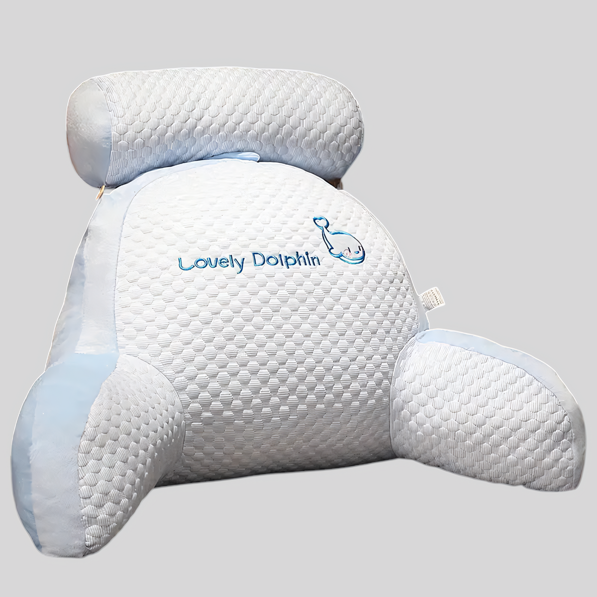 Ergonomisk Kilepude i Bomuld - Ryg- og Benstøtte med Motiv - Delfin - Home & Garden > Home Décor > Cushions & Pillows > Support Cushions > Backrest Pillows