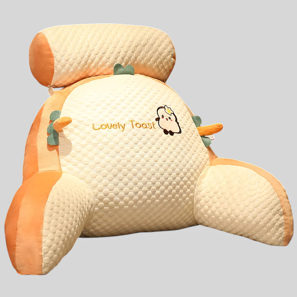Ergonomisk Kilepude i Bomuld - Ryg- og Benstøtte med Motiv - Toast - Home & Garden > Home Décor > Cushions & Pillows > Support Cushions > Backrest Pillows