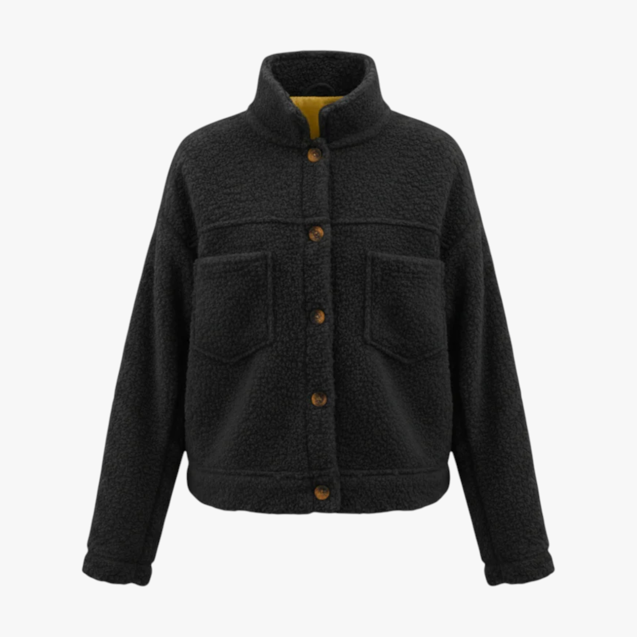 Jasmine | Stilig Kort Uldjakke - Sort - women's fashion - {{ product_tags }