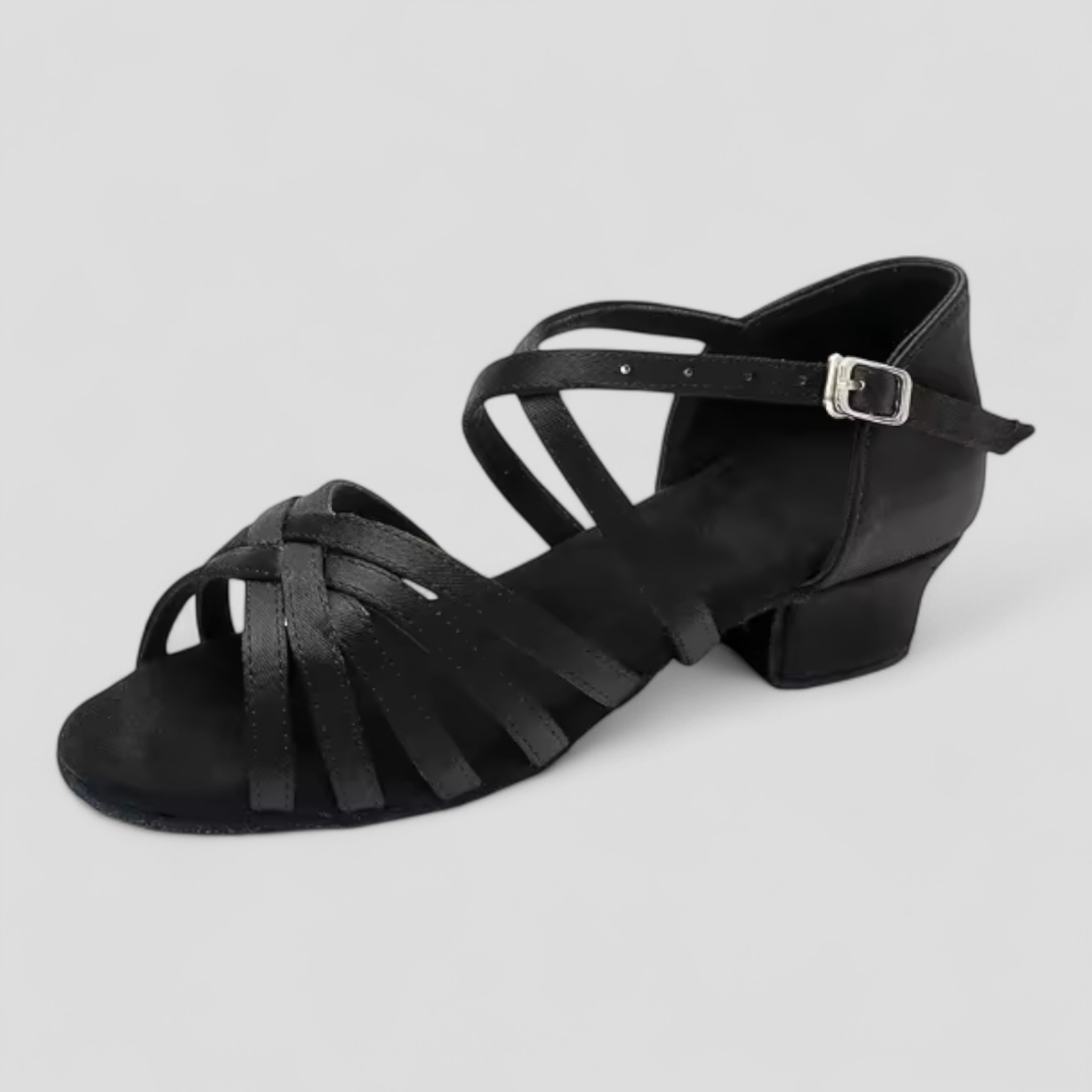 Daisy | Elegant dame blokhæl sandaler med stropper - Sort - Daisy | Elegant dame blokhæl sandaler med stropper - €25 - {{ product_tags }