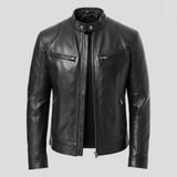 Jackson | Men's Leather Biker Jacket - Vintage Biker Warmth