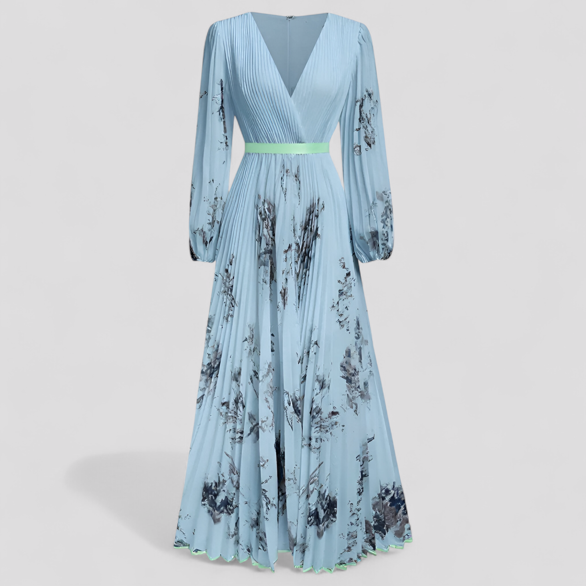 Amanda | Kvinders Elegant Maxi Kjole - Blå - Maxi Kjoler - {{ product_tags }