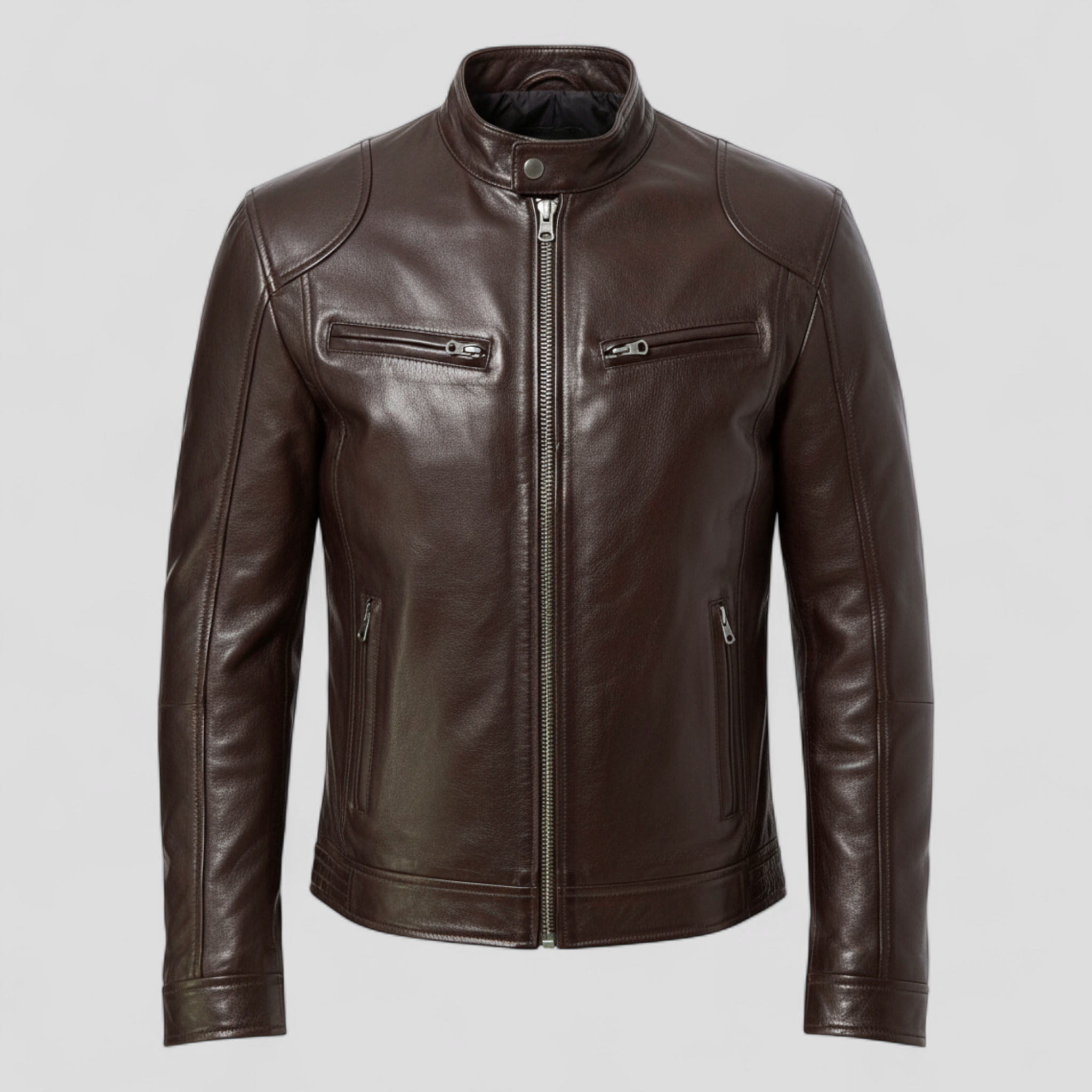Jackson | Herre læder bikerjakke - Vintage bikervarme