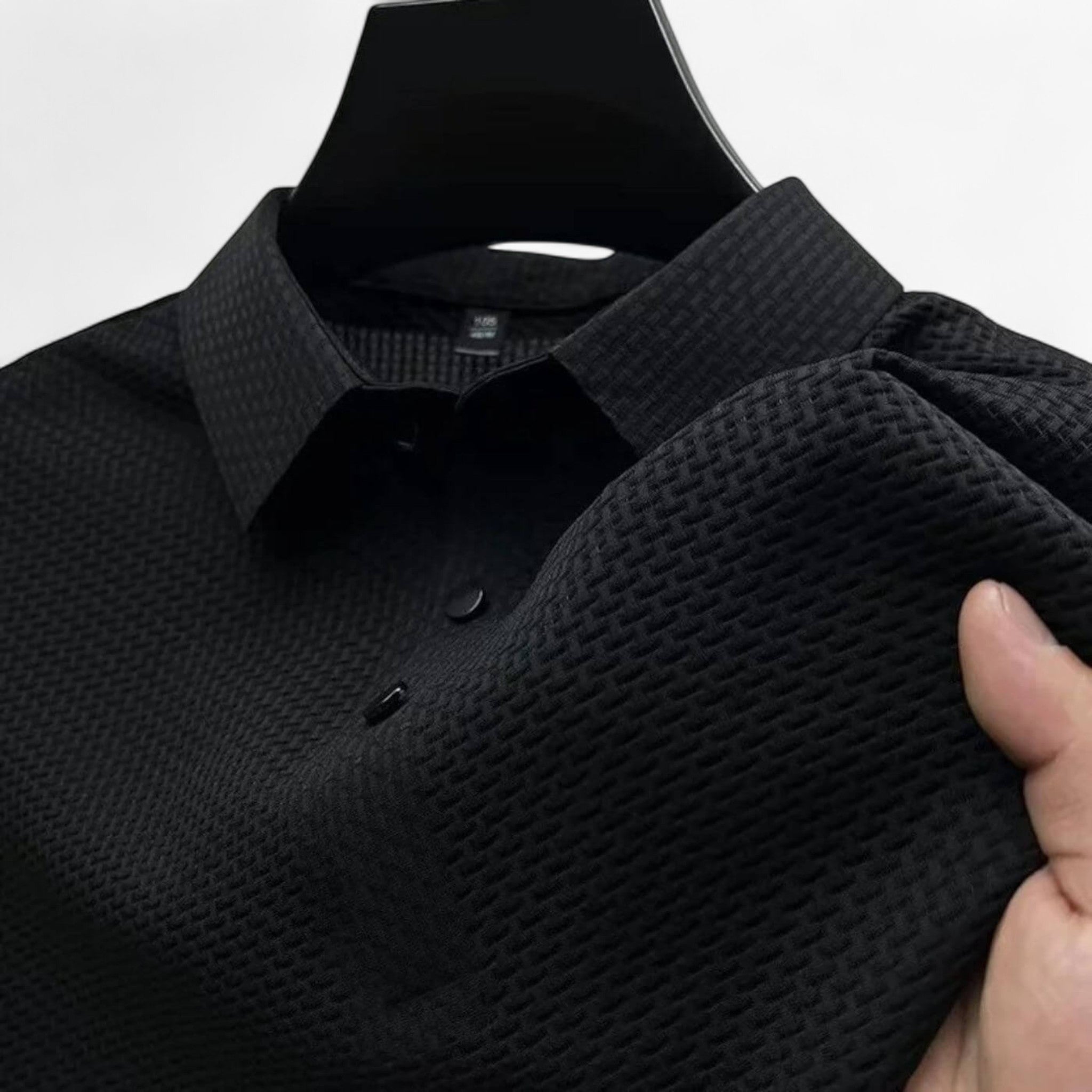 Bruno | Åndbar Polo - Sort - men's fashion - {{ product_tags }