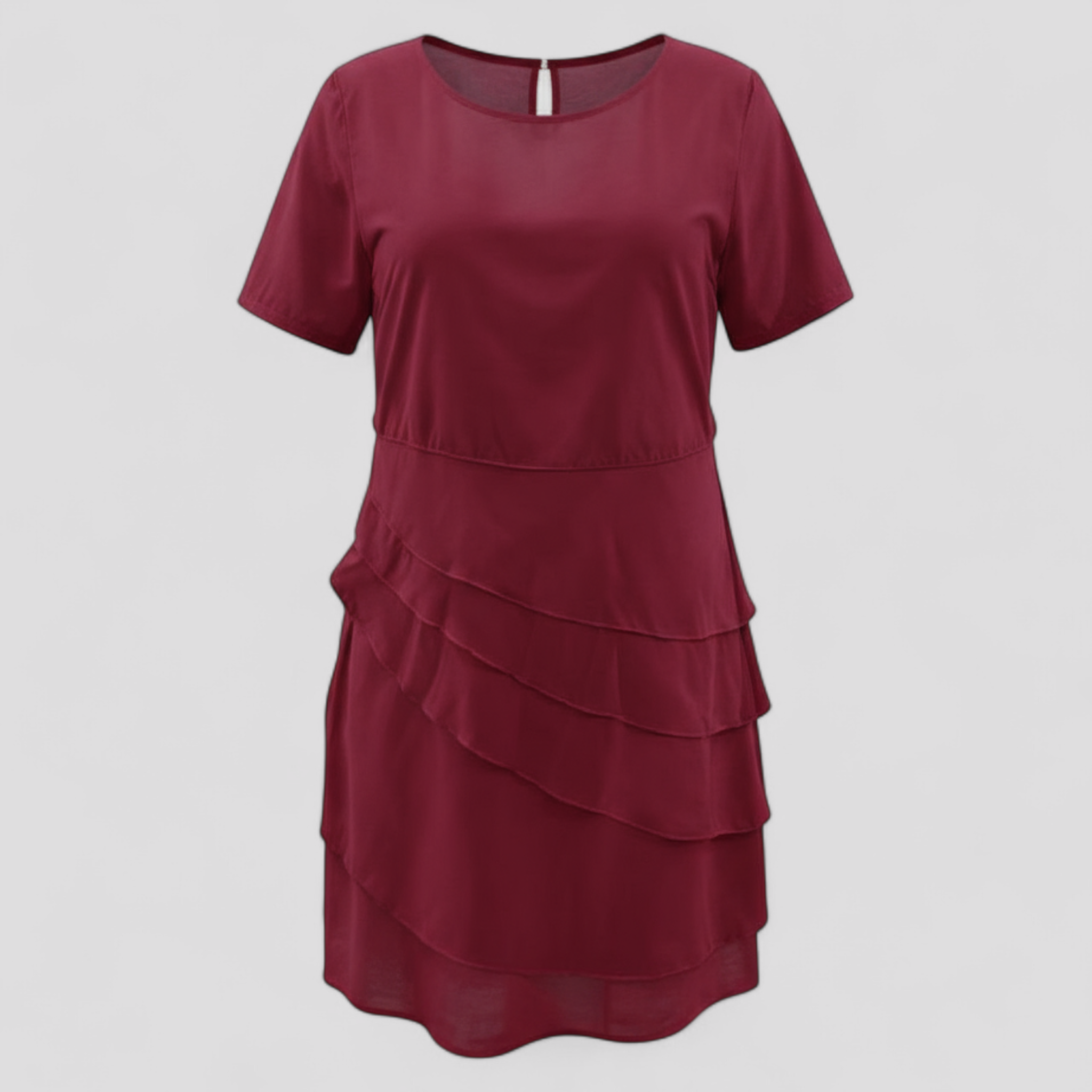Aurora | Fløjlskjorte med flæse – Elegant og alsidig - Rød - women's fashion - {{ product_tags }