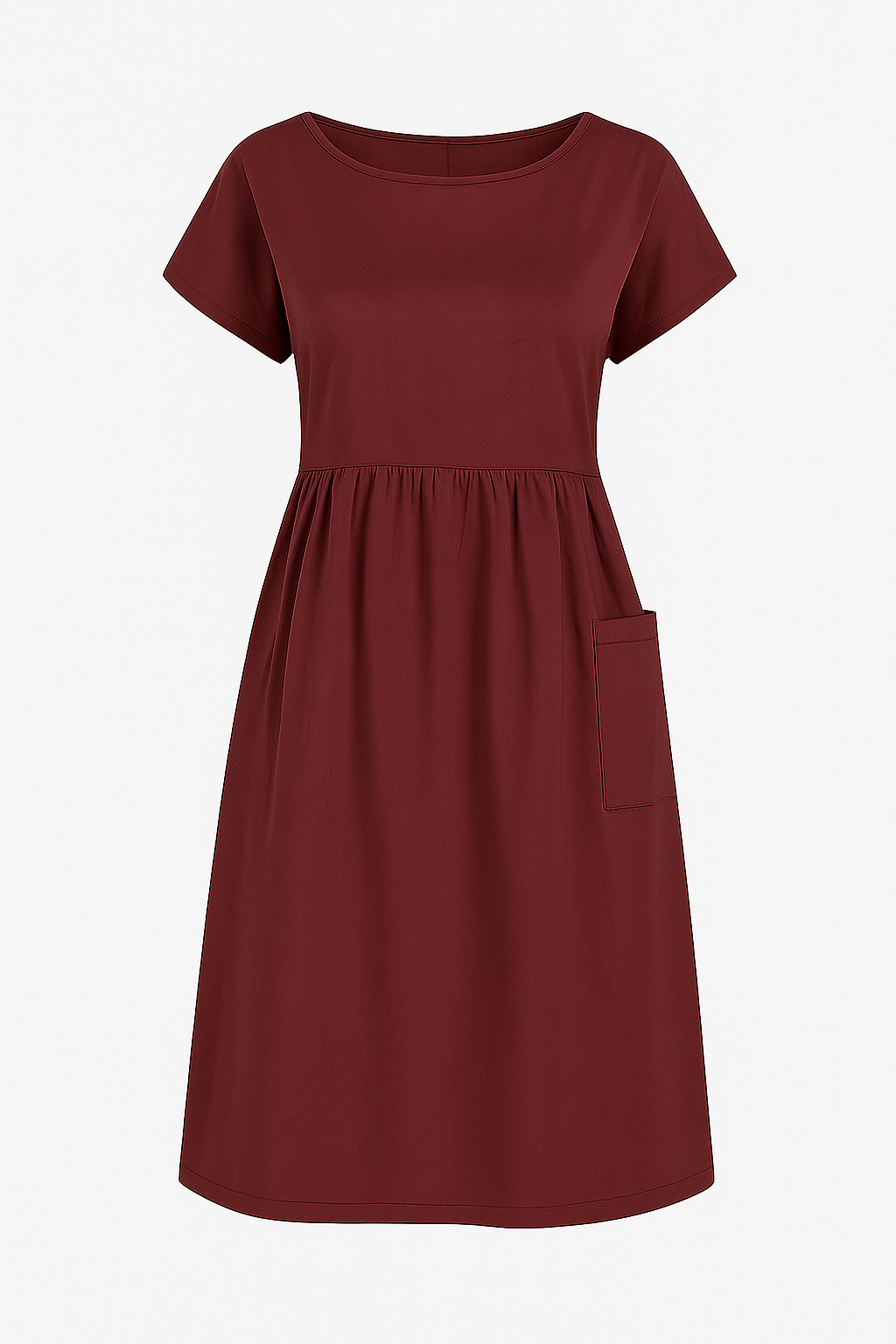 Eustasia | Sommerligt fritidskjole med lommer - Bourgogne - Eustasia | Sommerligt fritidskjole med lommer - €25 - {{ product_tags }