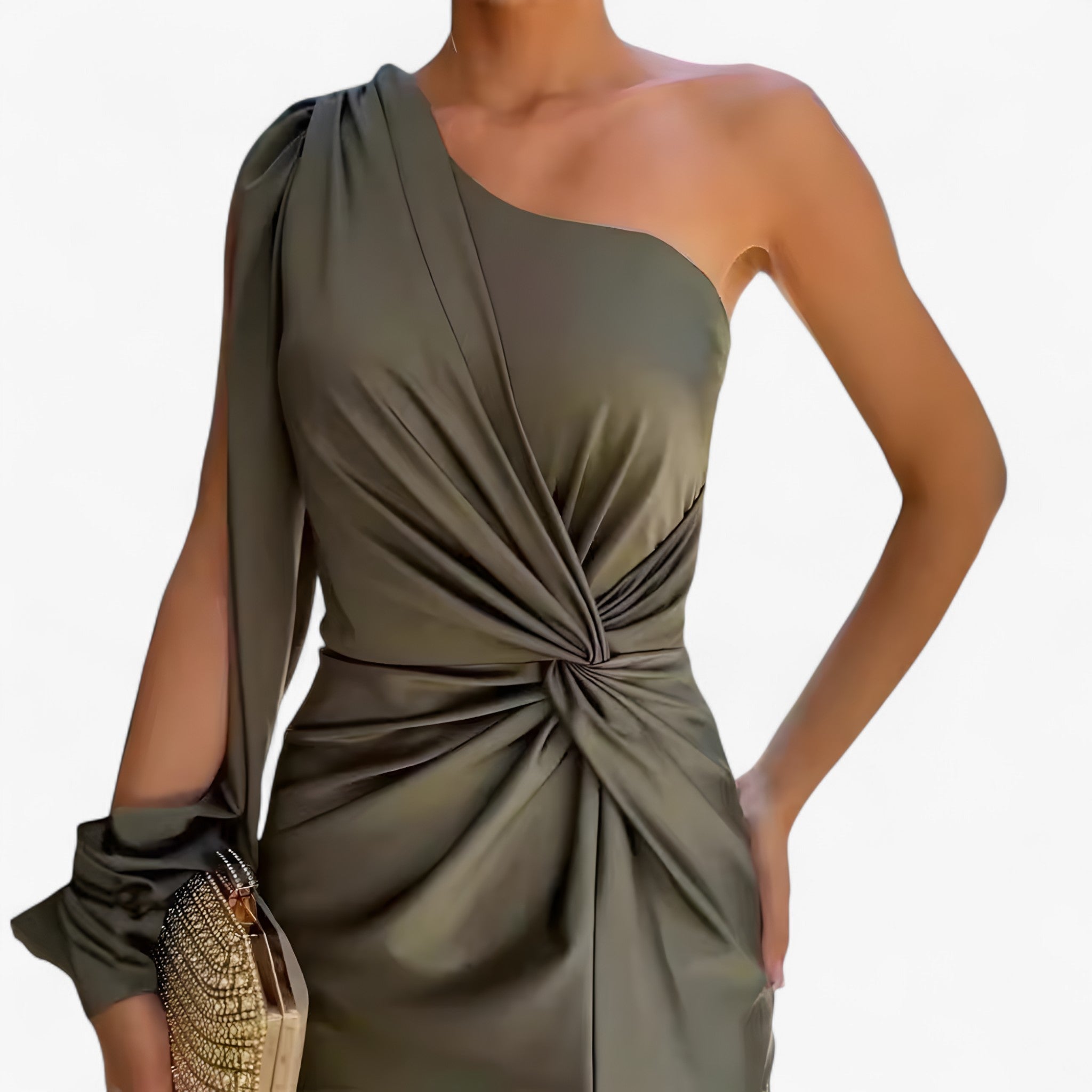 Ahtiso | Luksuriøs Lang Kjole - Grøn - women's fashion - {{ product_tags }