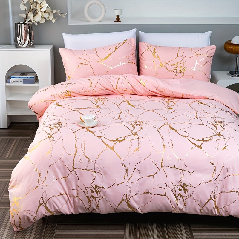 DreamScape™ | Sæt af luksus satinsengetøj - Rosa - house & garden - {{ product_tags }