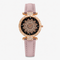 Yolanda | Candy Crystal Quartz damklocka med läderrem