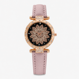 Yolanda | Candy Crystal Quartz women's watch with leather strap