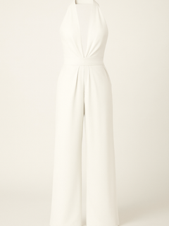 Sadie - Elegant jumpsuit med amerikansk halsudskæring og bredbejnede bukser