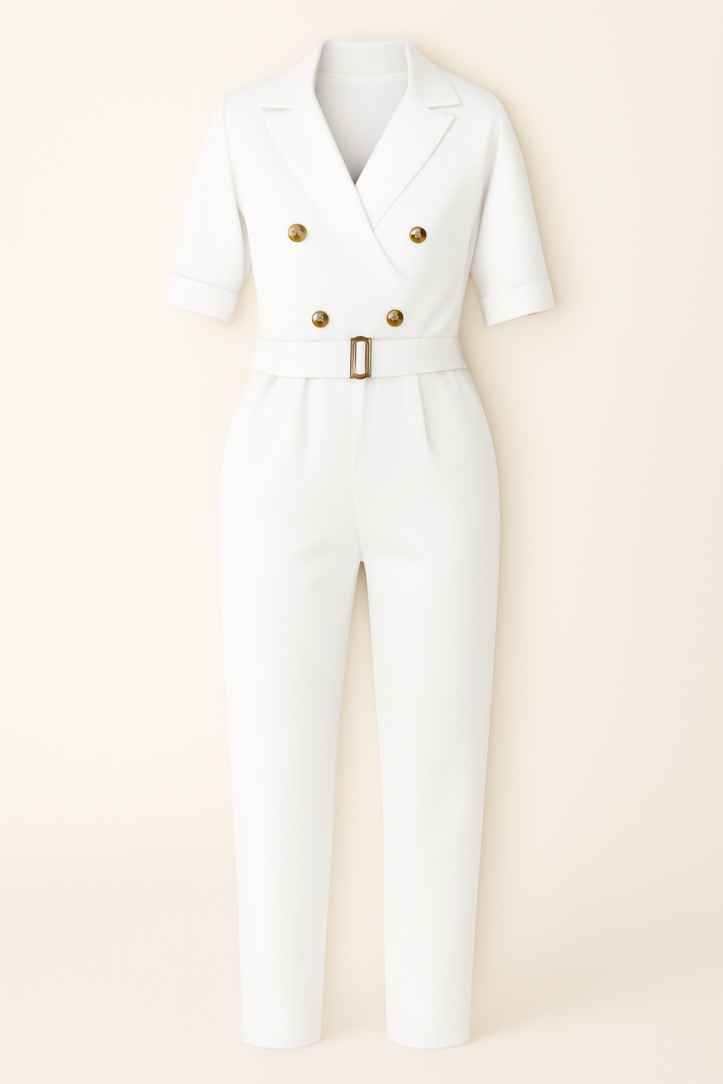 Livia | Tilpasset dragt med elegante detaljer - Hvid - Livia | Tilpasset dragt med elegante detaljer - €25 - {{ product_tags }
