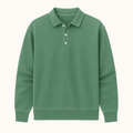Leonardo | Tricou polo vintage cu mâneci lungi spălat