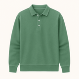 Leonardo | Vintage Washed Long-Sleeve Polo Shirt