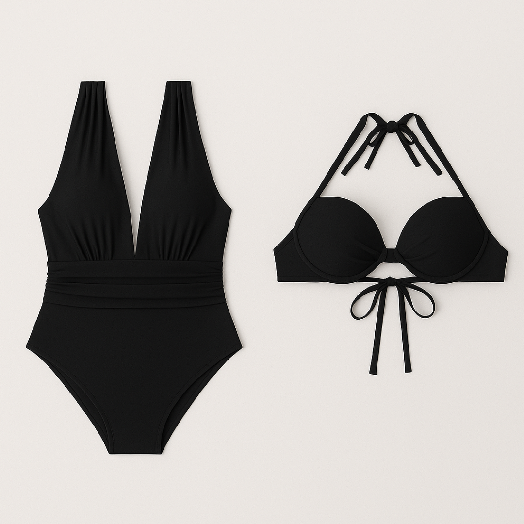 Selena | Elegant hele bikini-sæt - Sculpted fit - Sort - women's fashion - {{ product_tags }